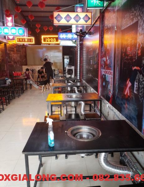 Lắp đặt hệ thống hút mùi quán nướng âm tại Nhà Hàng 1998 BBQ, Nho Quan, Ninh Bình 2