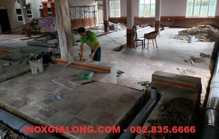 lắp đặt hệ thống hút mùi tại nhà hàng Gia Phong huyện Đồng Hỷ, Thái Nguyên 2